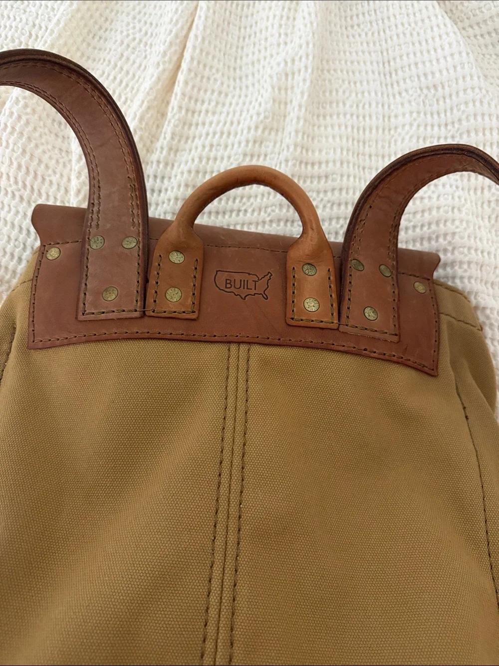 Thrux Lawrence backpack leather and canvas NEW SEE DESCRIPTION